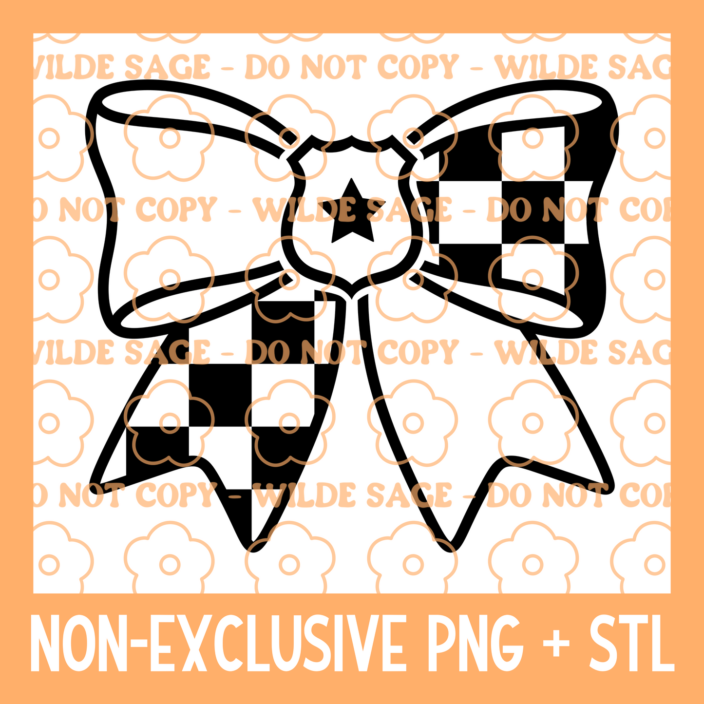 Police Badge Bow PNG & STL