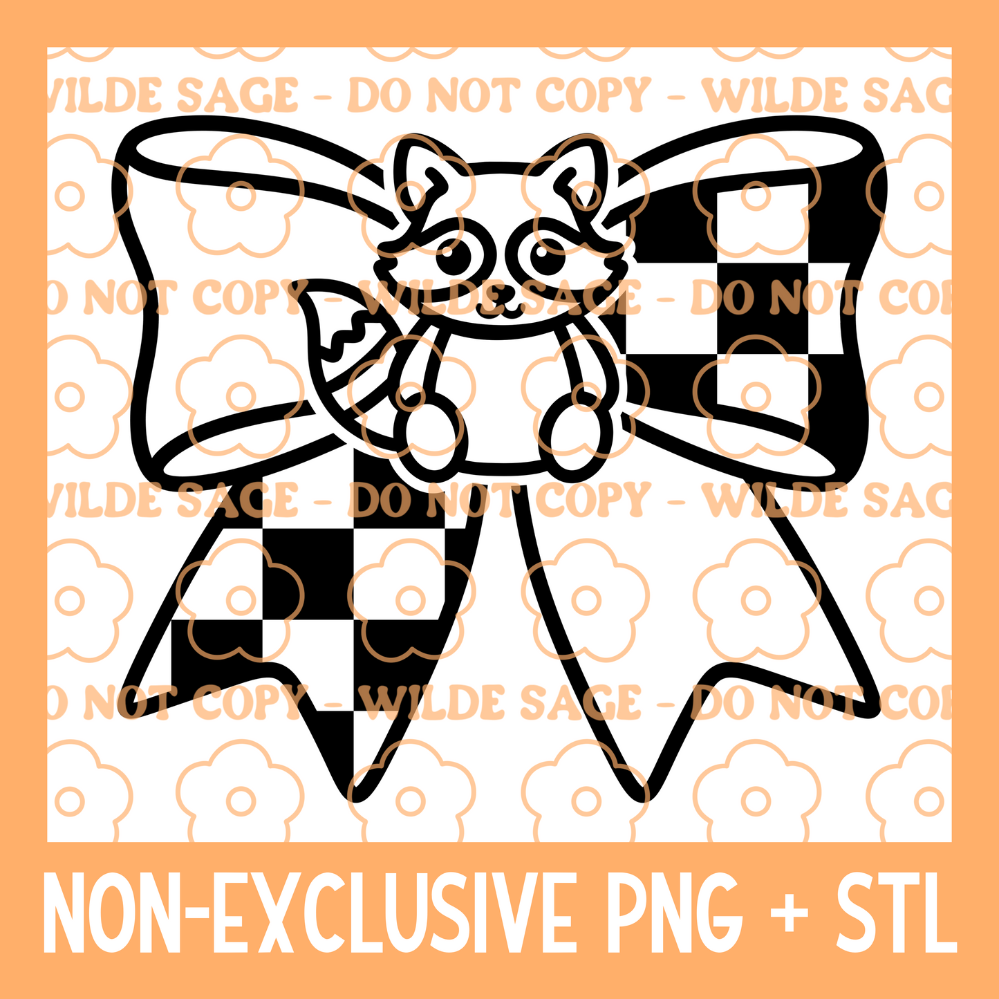 Raccoon Bow PNG & STL