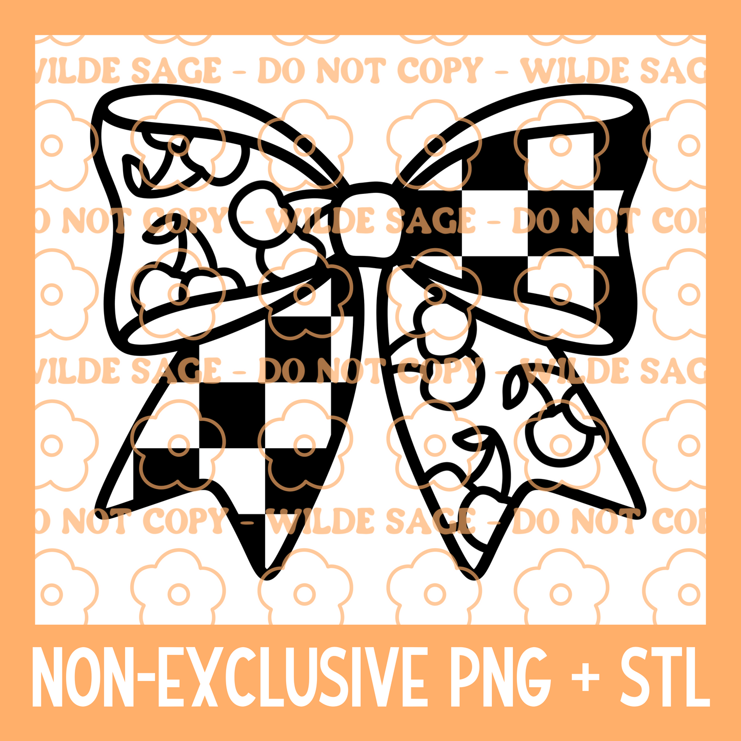 Cherry Bow PNG & STL