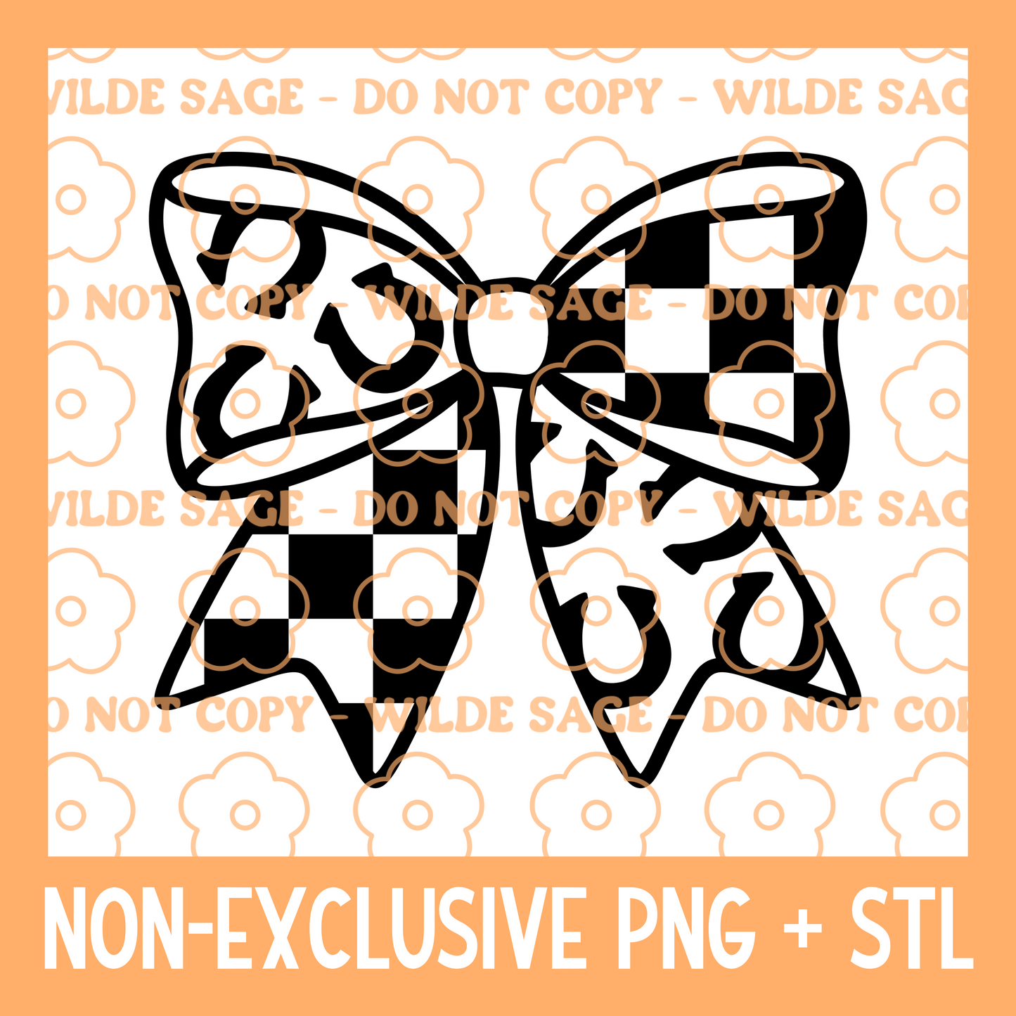 Horse Shoe Bow PNG & STL