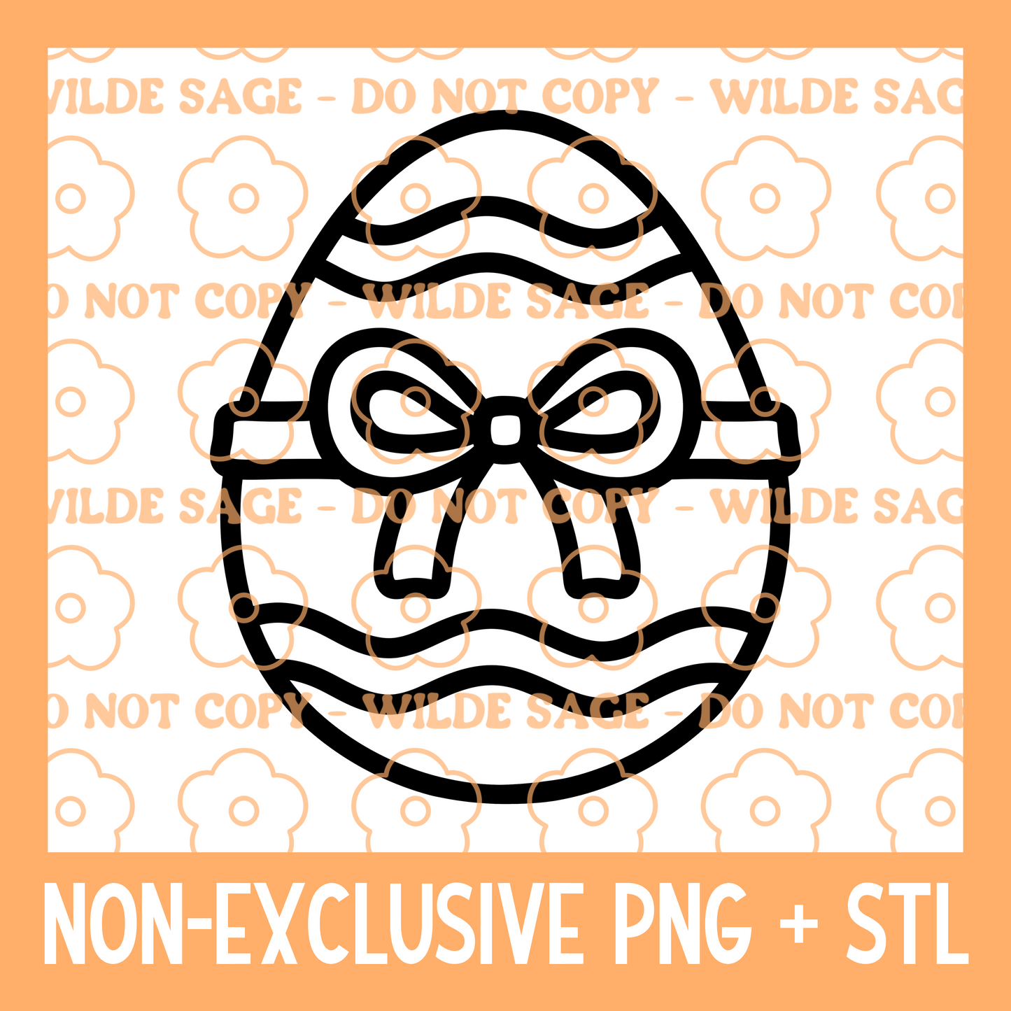 Bow Egg PNG & STL