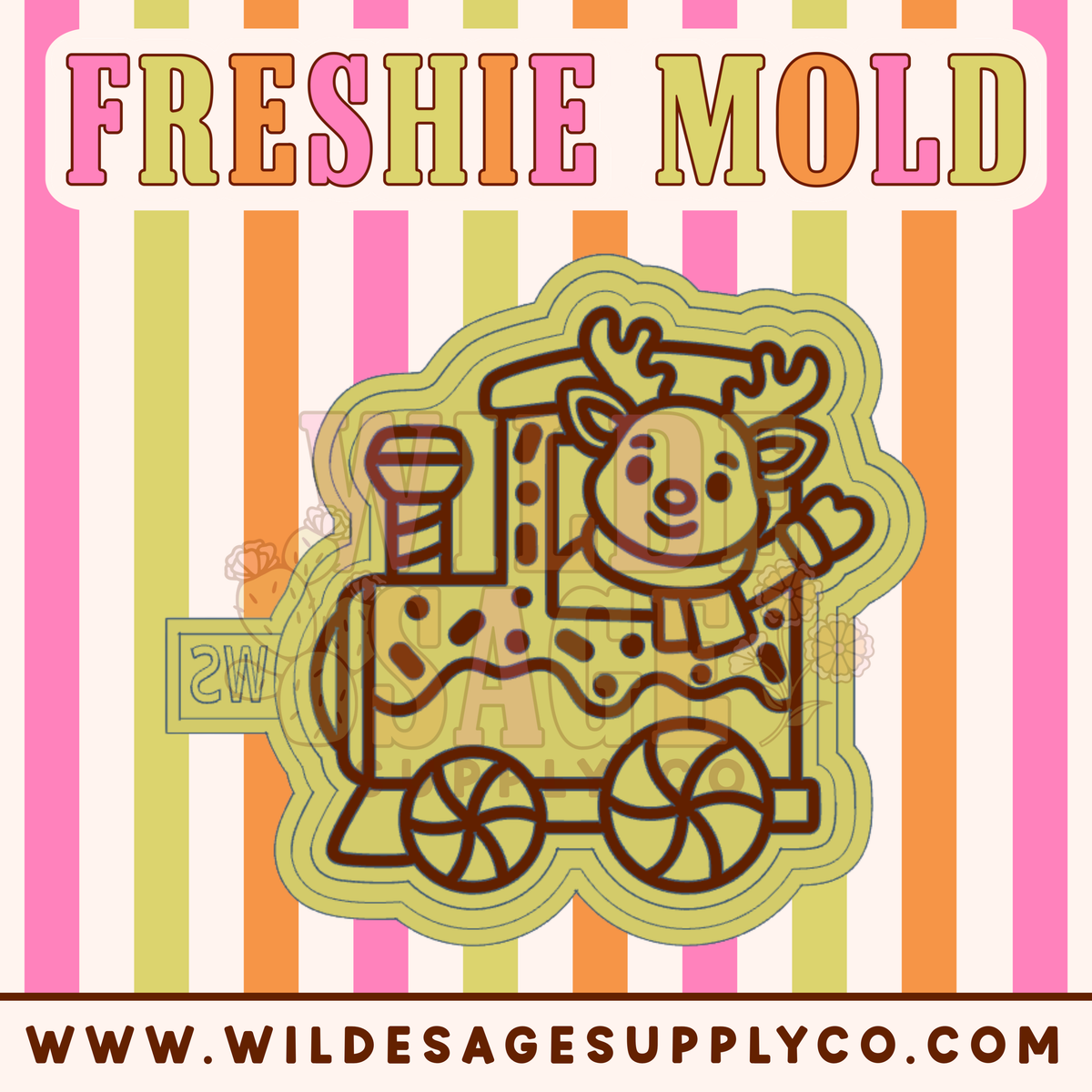 Reindeer Train Mold