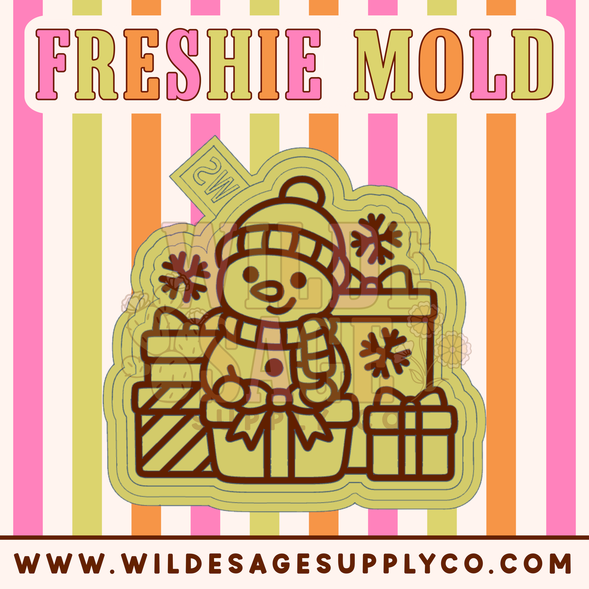 Snowman Christmas Presents Mold