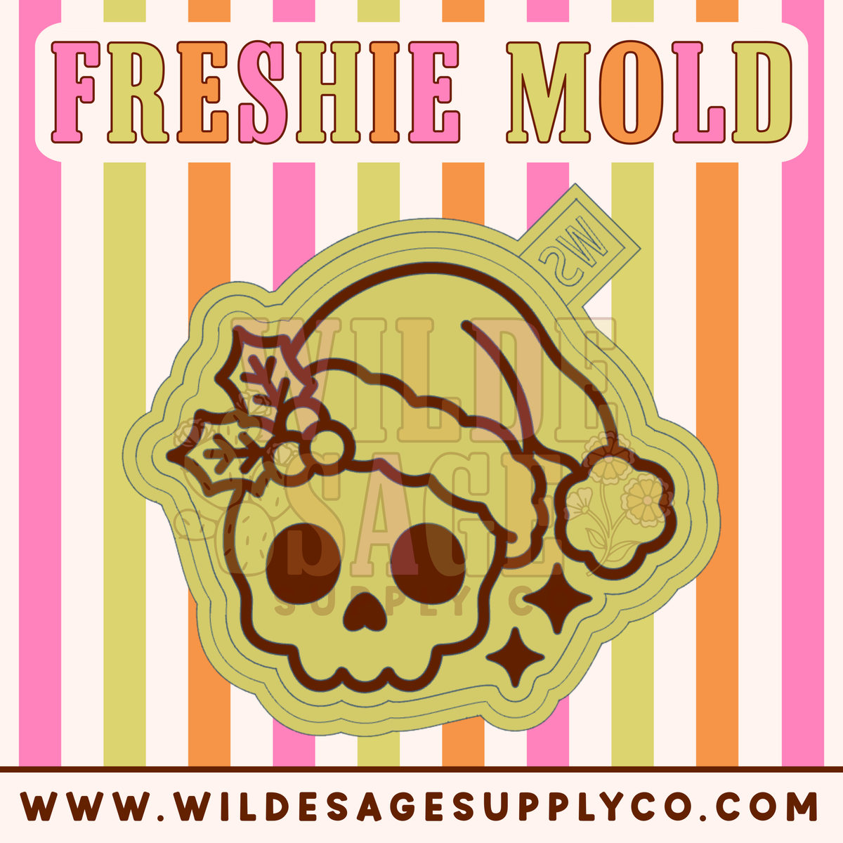 Christmas Santa Skull Mold