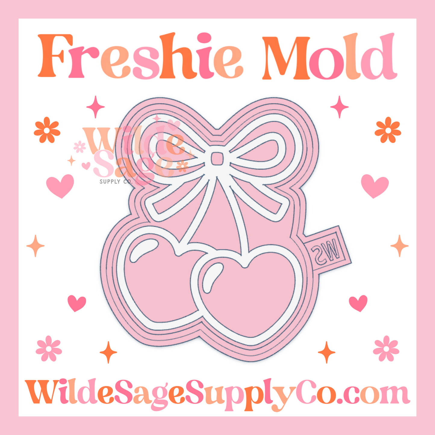 Heart Cherries with Bow Mold