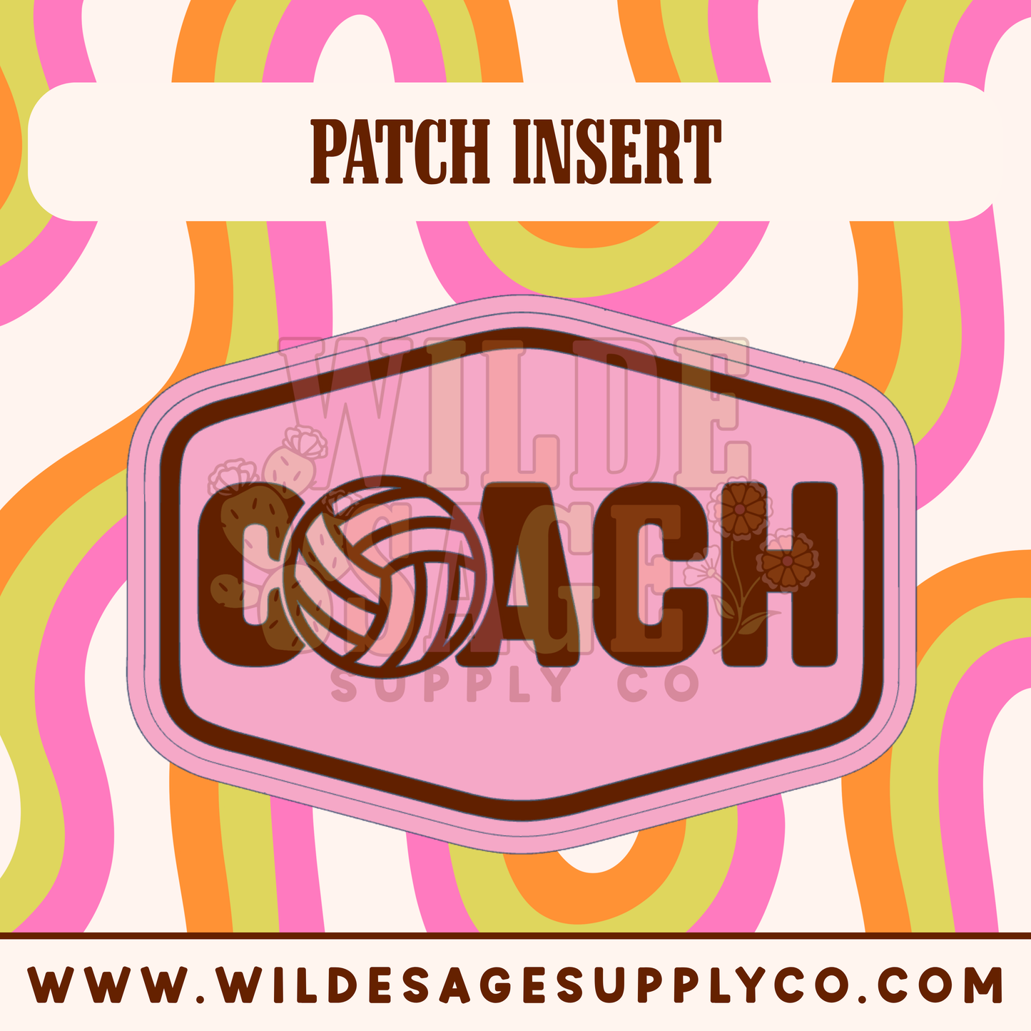 Volleyball Coach Insert - Patch