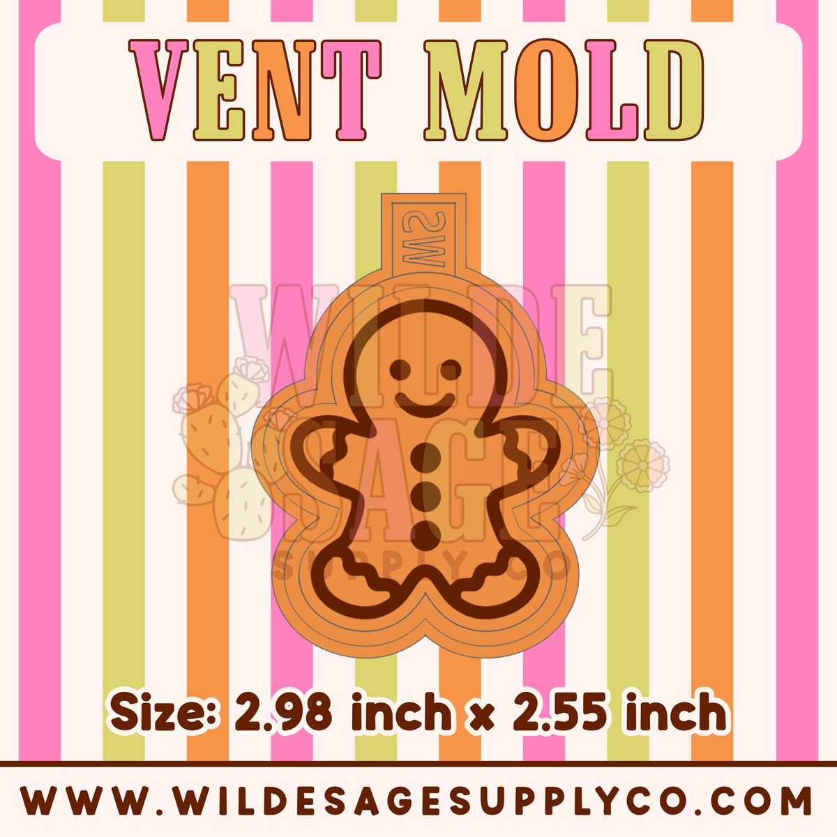 Gingerbread Man Vent Mold