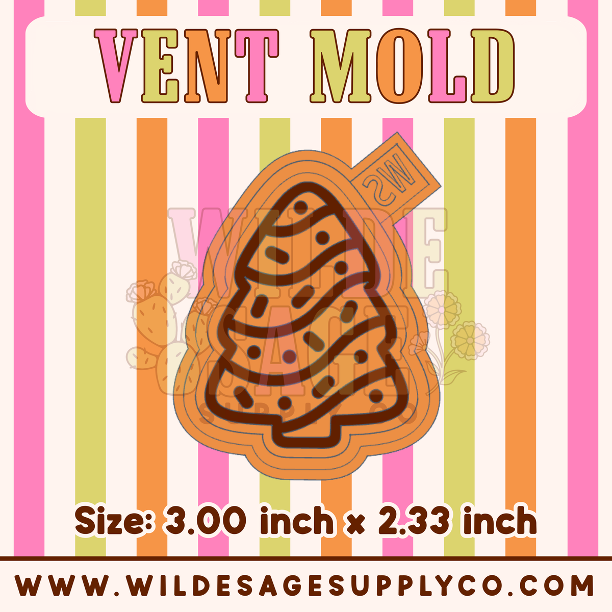 Christmas Cake Vent Mold