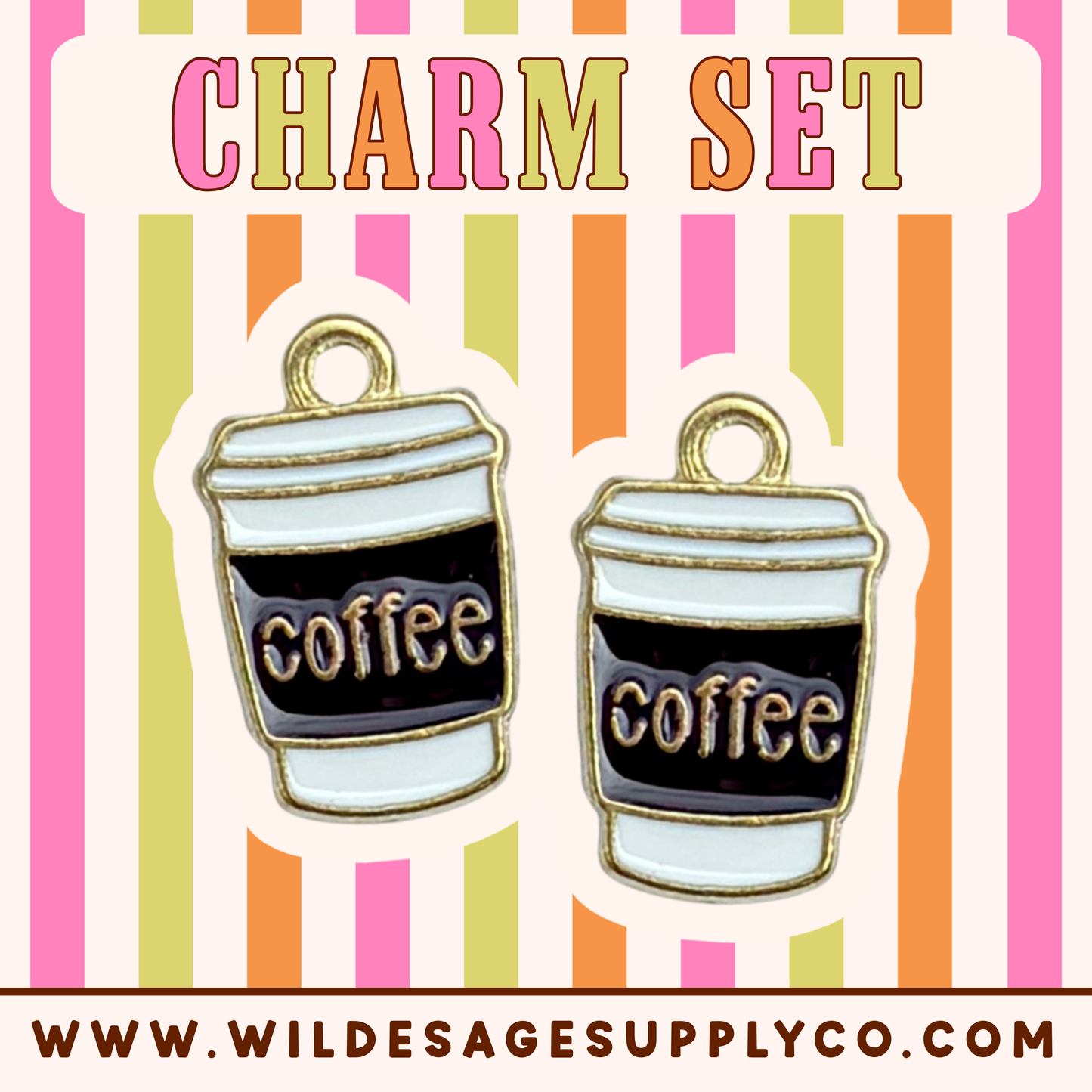 Coffee - Gold Charm Set
