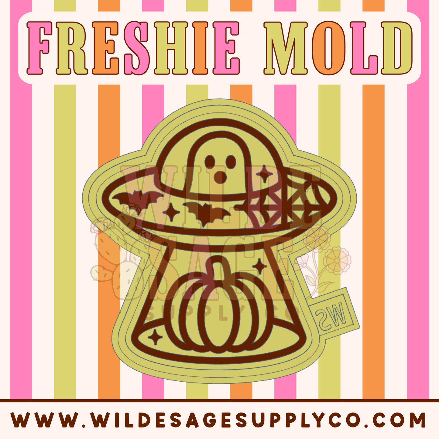 Ghost & Pumpkin UFO Mold