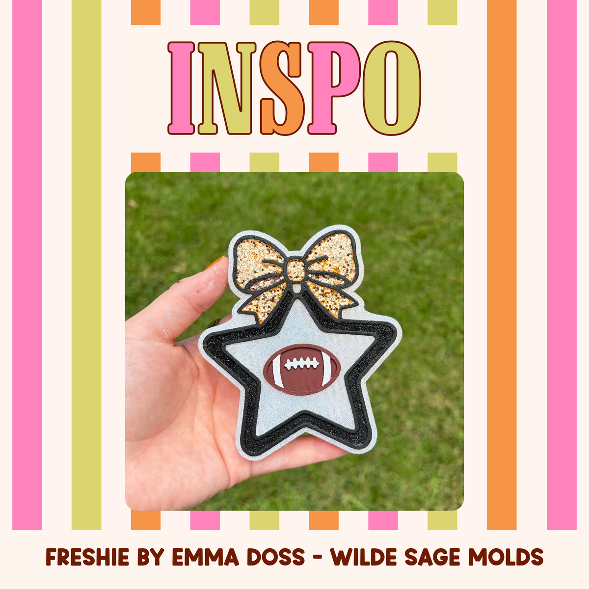 Football Star Locket Mold