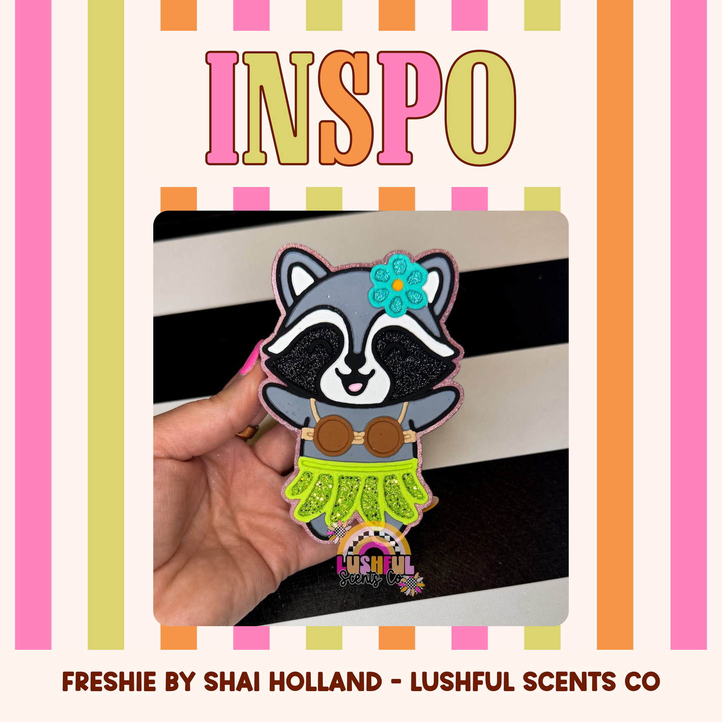 Hula Raccoon Mold