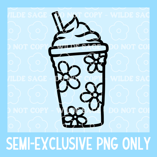 Flower Coffee Freshie PNG
