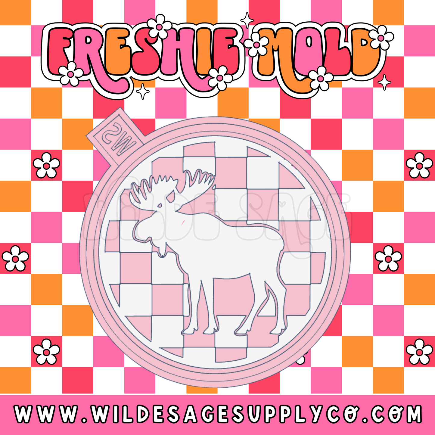 Moose Checker Circle Mold