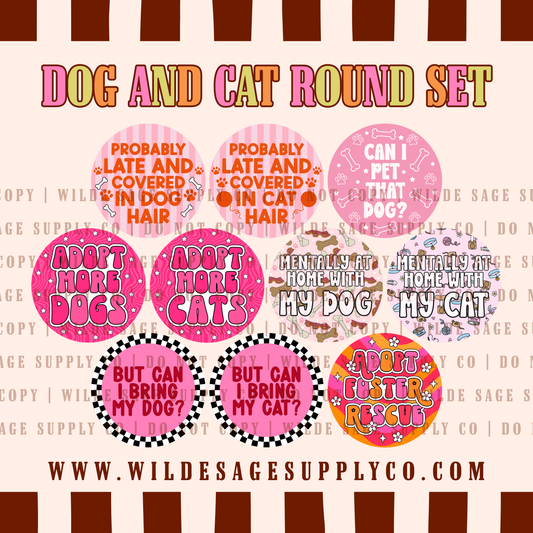 Dog & Cat Cardstock Rounds (3 INCH) - Set of 10