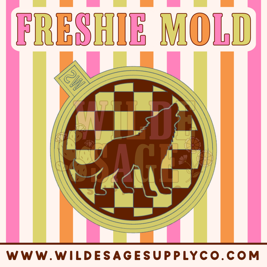 Coyote (Wolf?) Checker Circle Mold