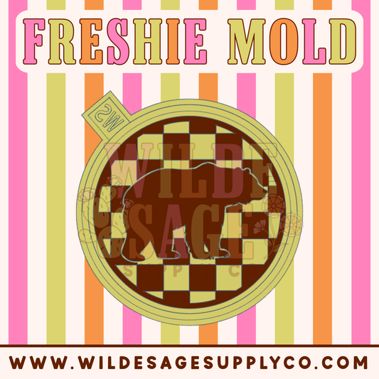 Bear Checker Circle Mold