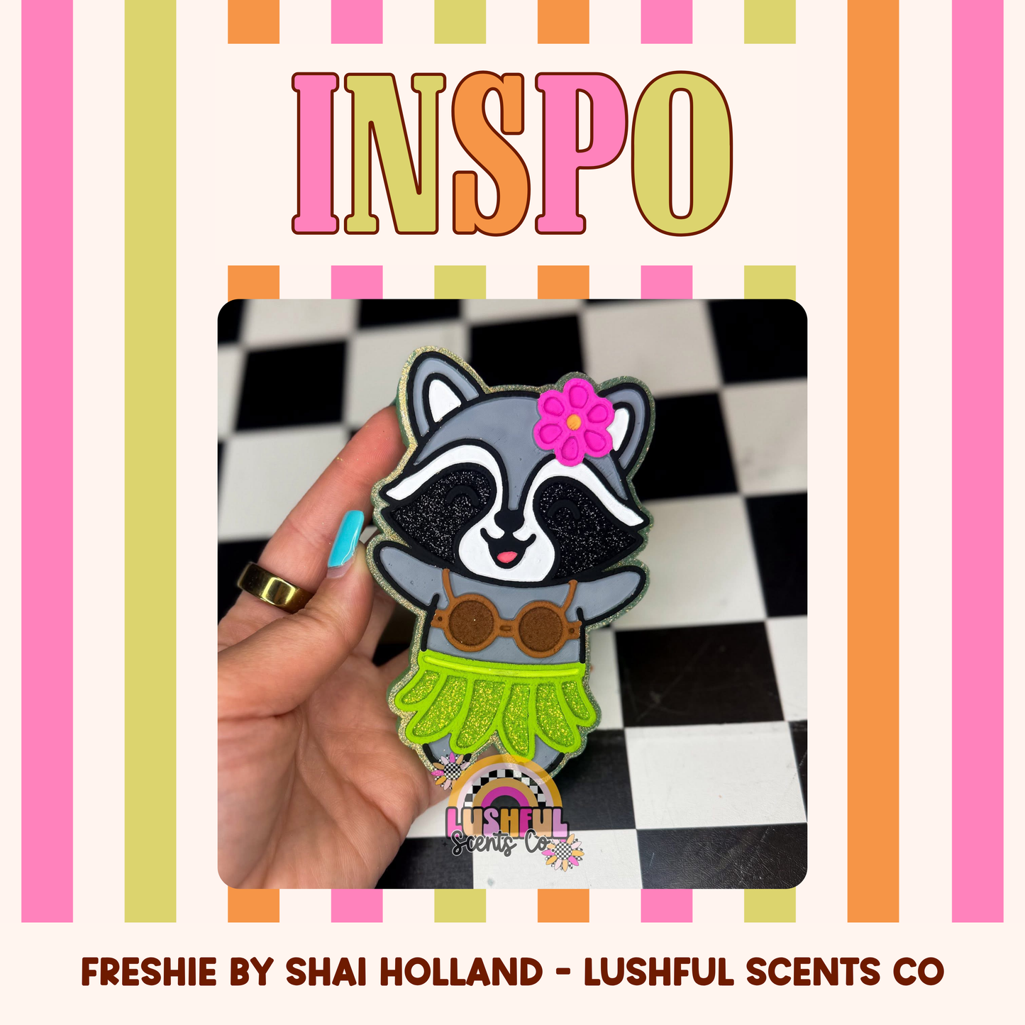 Hula Raccoon Mold