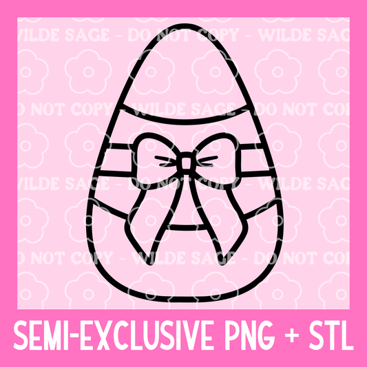 Bow Candy Corn Freshie PNG and STL