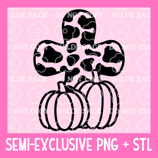 Pumpkin Cross Freshie PNG and STL