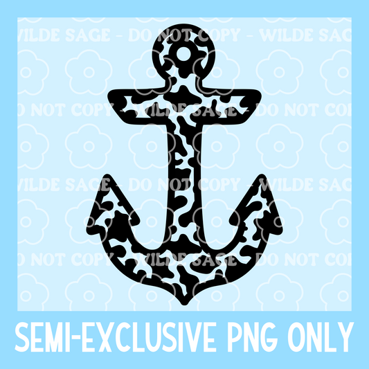 Camo Anchor Freshie PNG