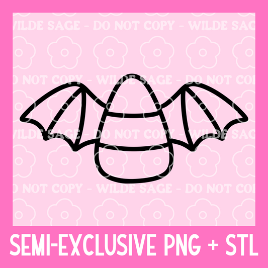 Candy Bat Freshie PNG and STL