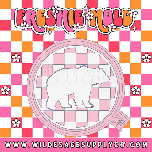 Bear Checker Circle Mold