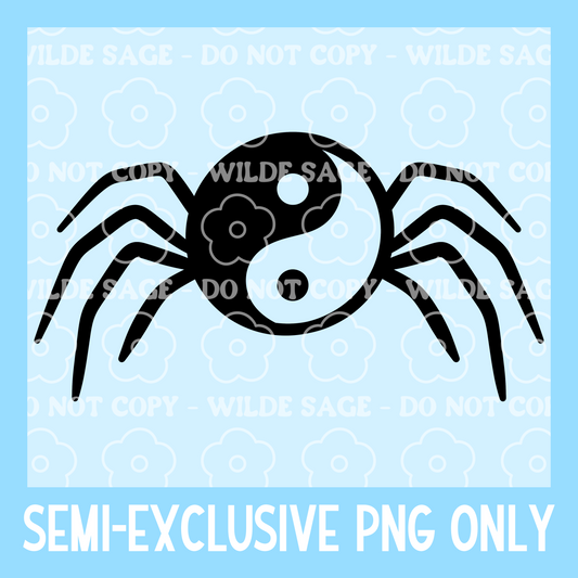 Ying Yang Spider Freshie PNG