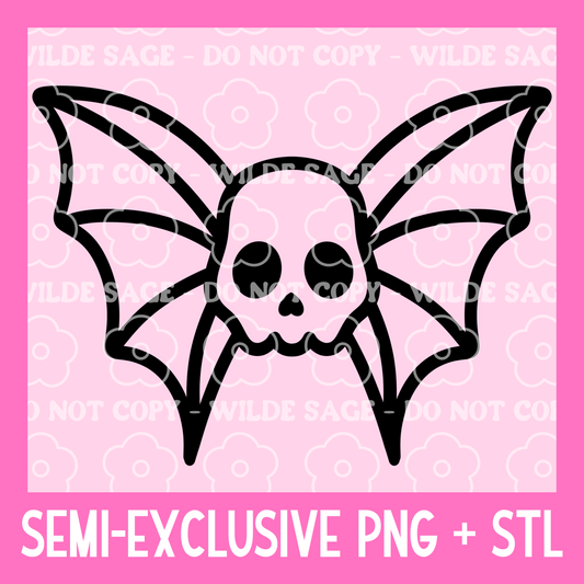 Skull Bow Freshie PNG and STL