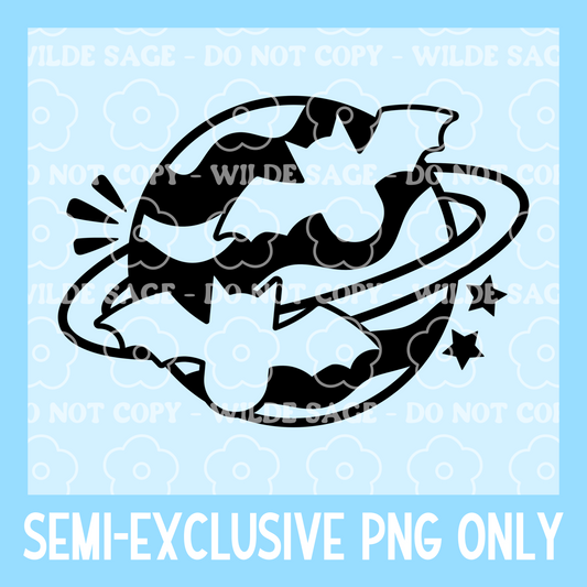 Bat Planet Freshie PNG