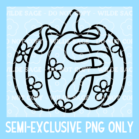 Snake Pumpkin Freshie PNG