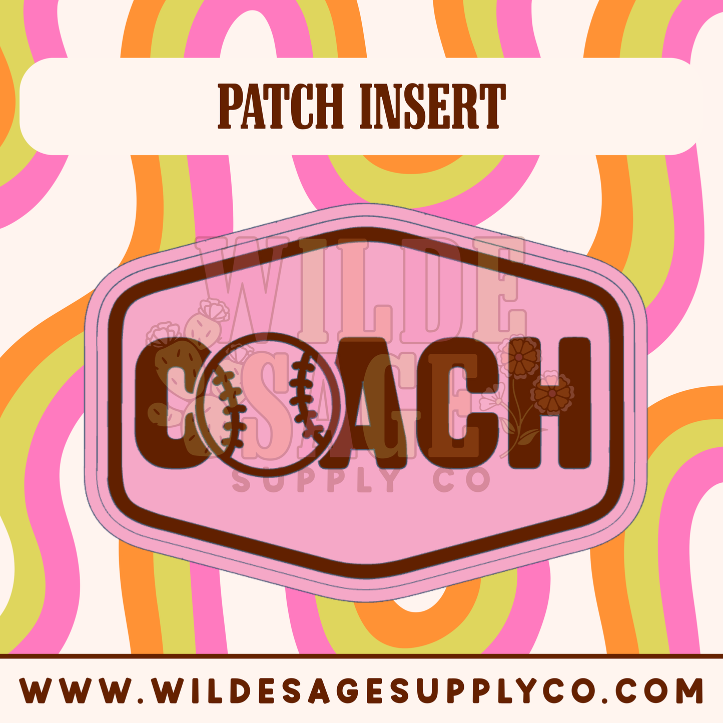 Baseball / Softball Coach Insert - Patch