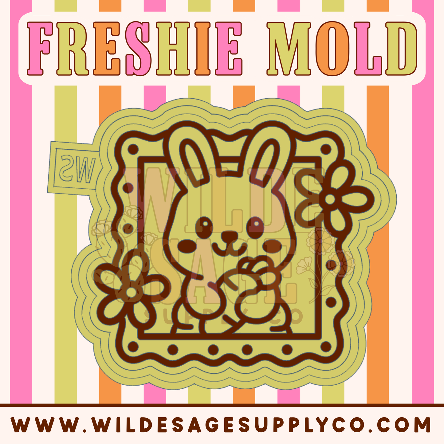Bunny with Carrot Frame Mold