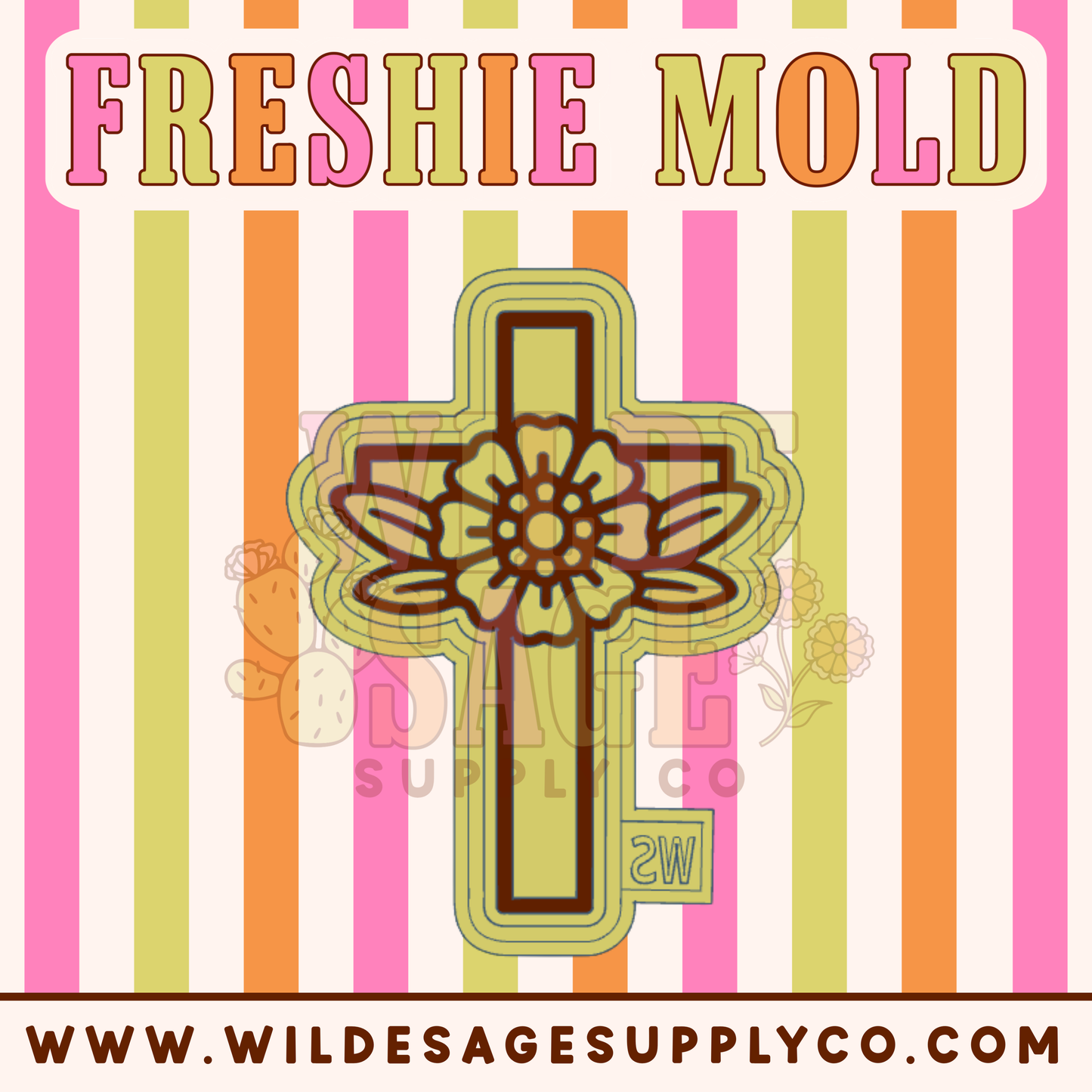 Cross with Flower Mold