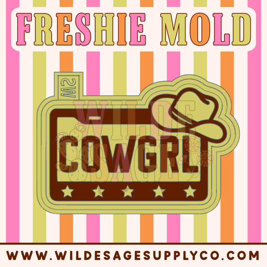 Cowgirl License Plate Mold
