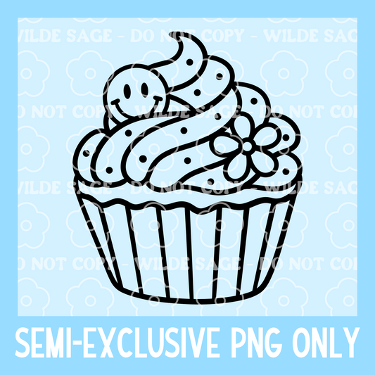 Groovy Cupcake Freshie PNG