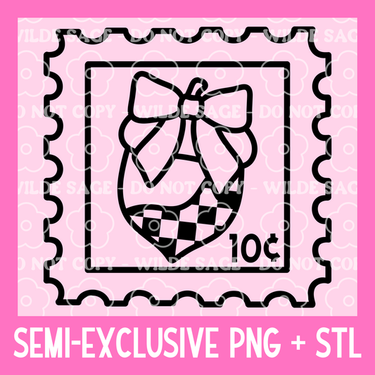 Square Acorn Stamp Freshie PNG and STL