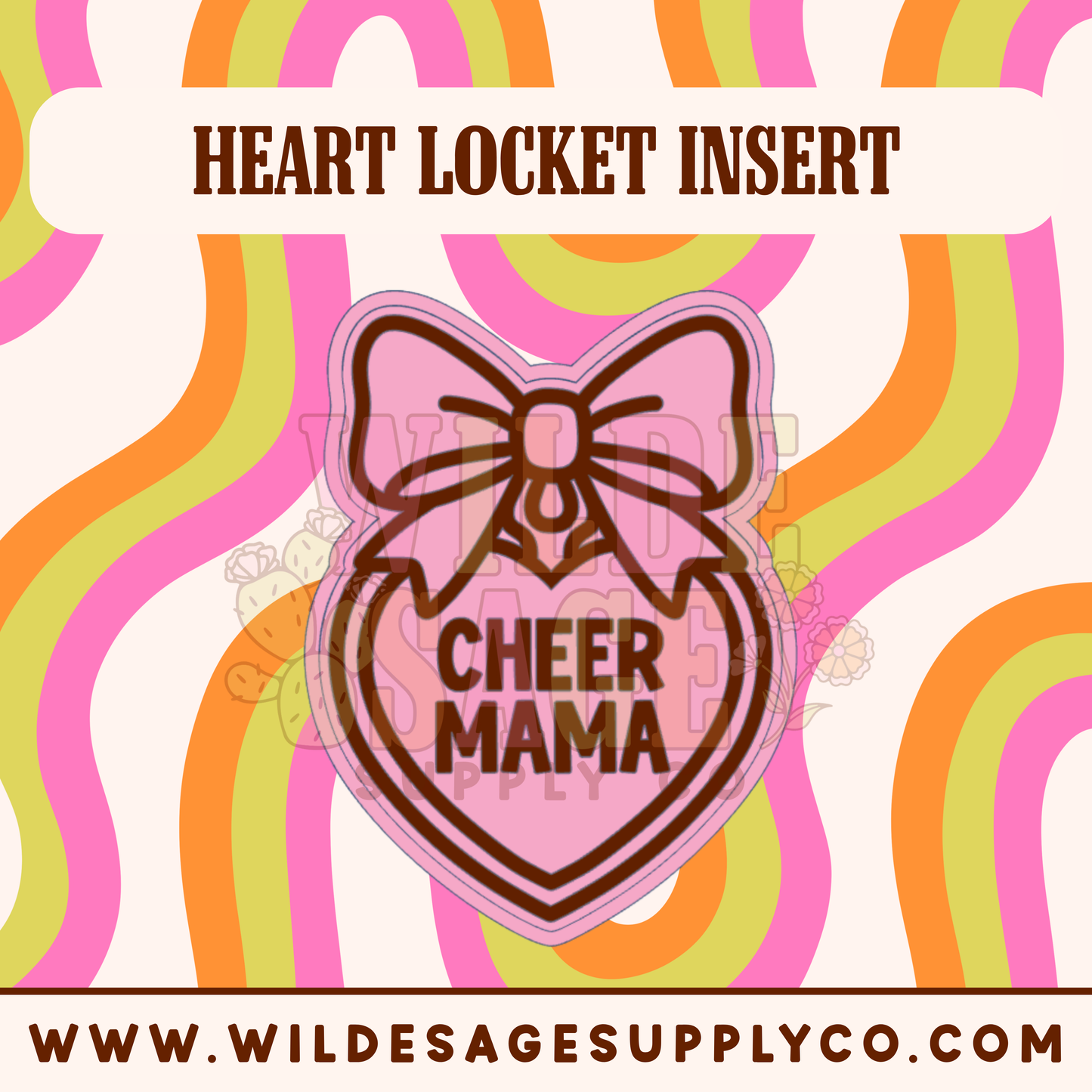 Cheer Mama Insert - Heart Locket