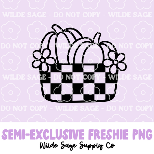 Checker Pumpkin Freshie PNG