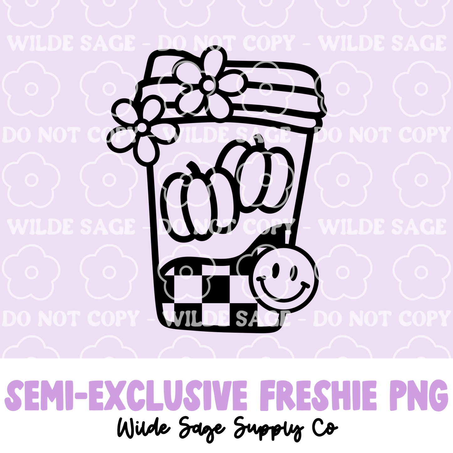 Pumpkin Coffee Freshie PNG