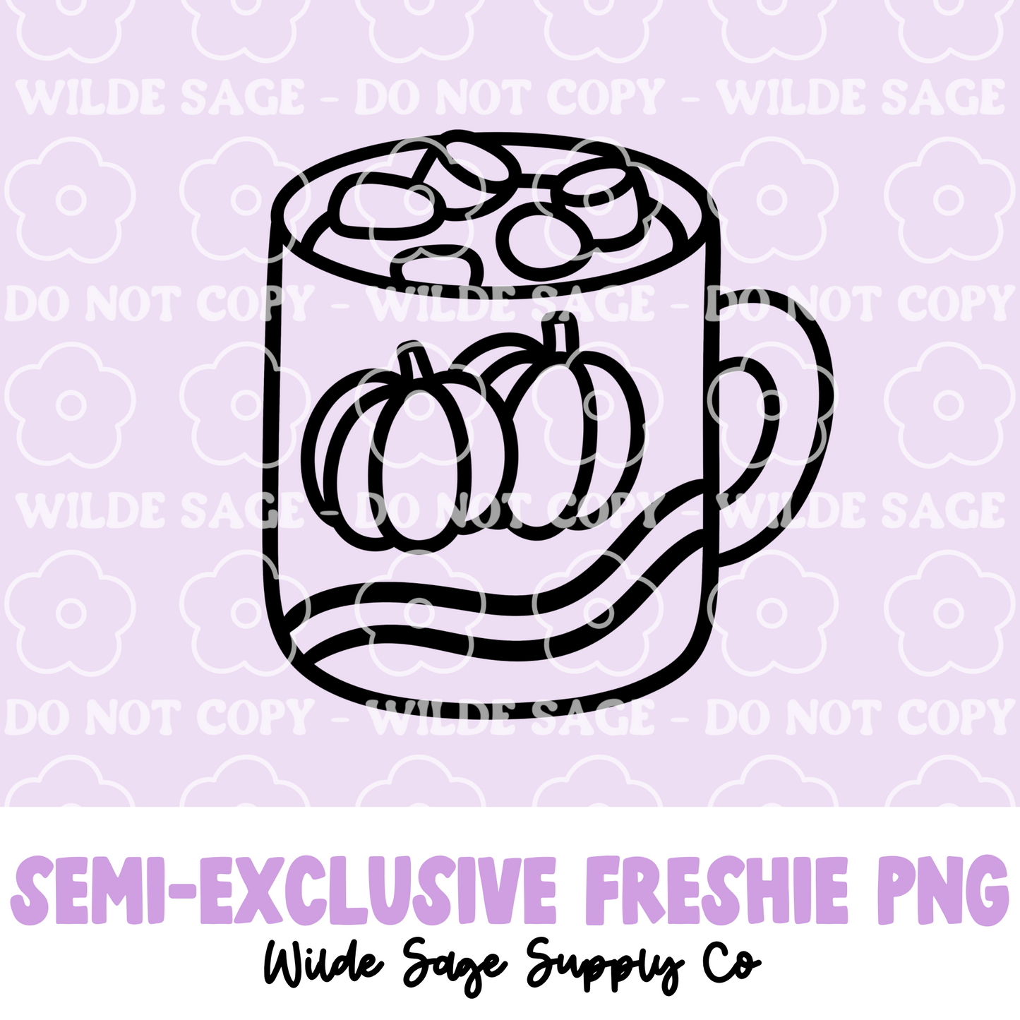 Pumpkin Hot Coco Freshie PNG