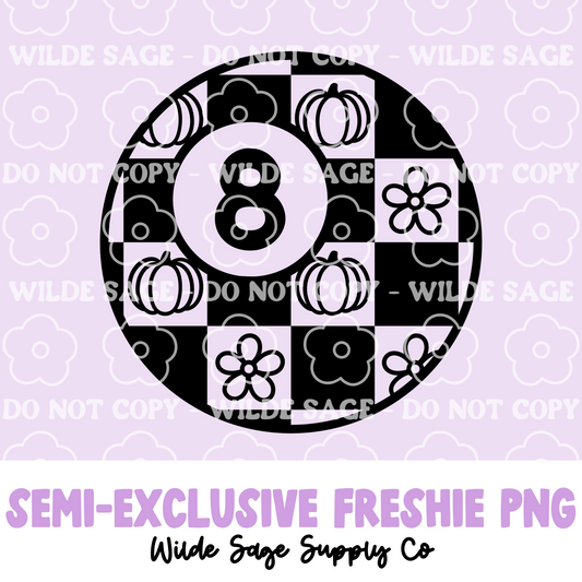 Fall 8 Ball Freshie PNG