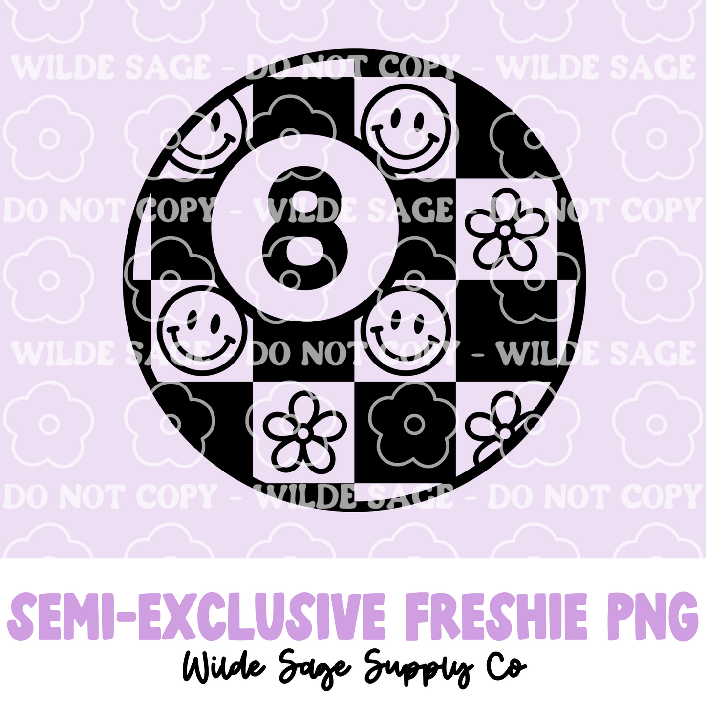 Smile 8 Ball Freshie PNG