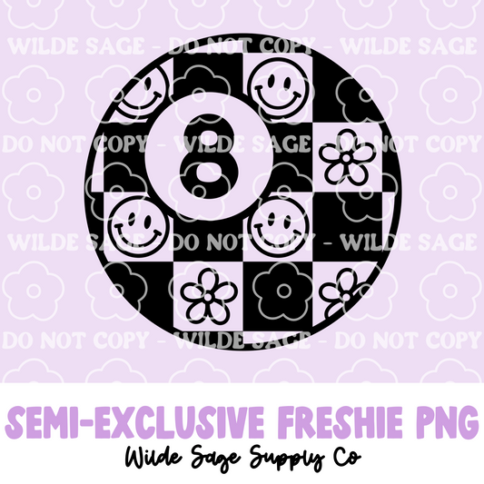 Smile 8 Ball Freshie PNG