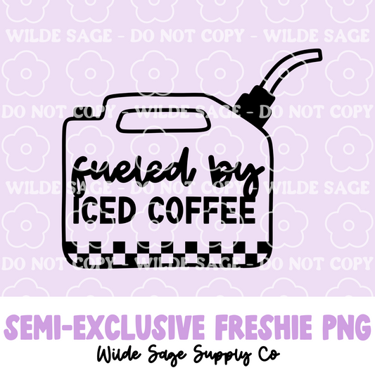 Iced Coffee Gas Can Freshie PNG