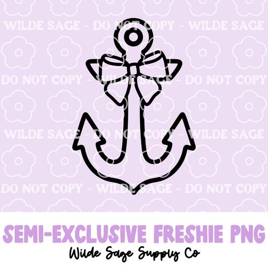 Bow Anchor Freshie PNG