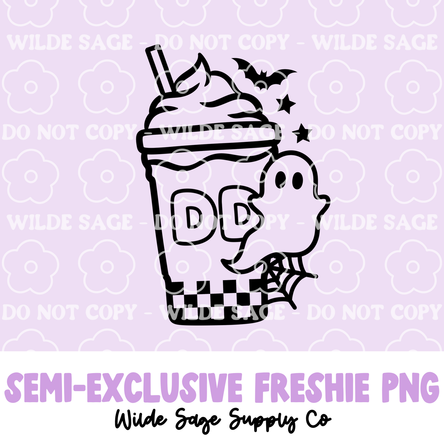 DD Spooky Coffee Freshie PNG