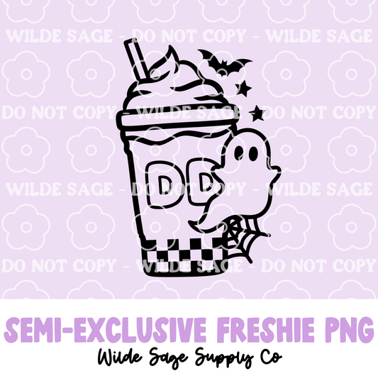 DD Spooky Coffee Freshie PNG