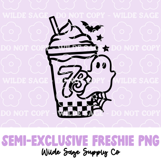 Brew Spooky Coffee Freshie PNG