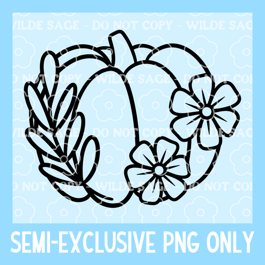Flower Pumpkin Freshie PNG